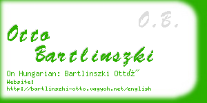 otto bartlinszki business card